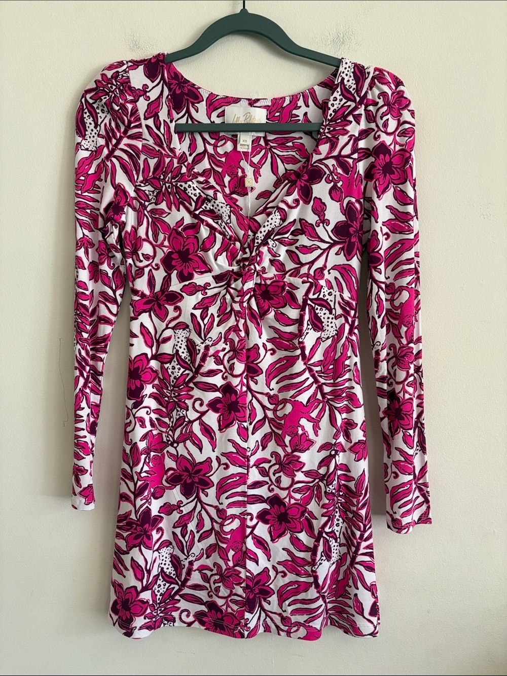 Lilly Pulitzer Pink White Floral Mini Dress Romper With Shorts Size XS - Picture 2 of 12